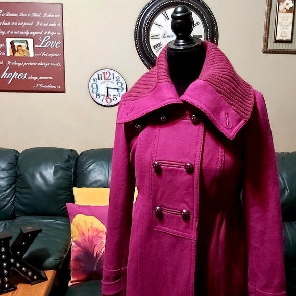 dELiA*s Jackets & Blazers - Delia's Fuschia Peacoat